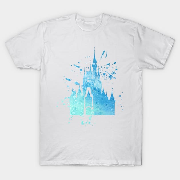 Watercolor Castle T-Shirt by kimhutton